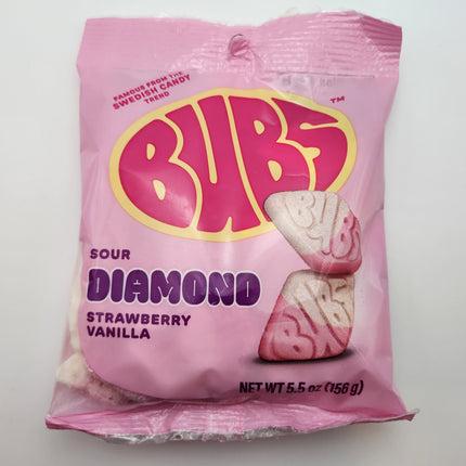 Bubs Sour Diamond Strawberry Vanilla 156g