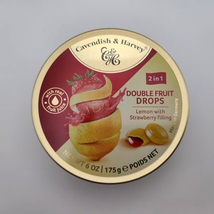 Cavendish & Harvey Double Fruit Drops Lemon & Strawberry 6oz