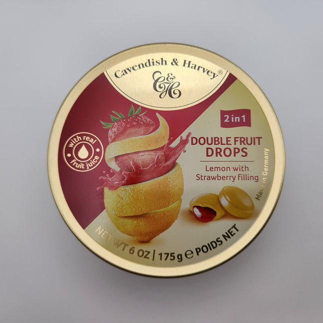 Cavendish & Harvey Double Fruit Drops Lemon & Strawberry 6oz
