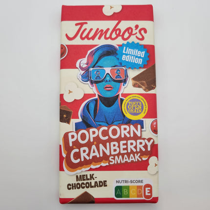 Jumbo's Popcorn & Cranberry Milk Chocolate 140g