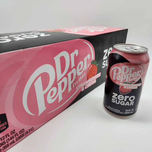 Dr Pepper Strawberries & Cream Zero Sugar 12pk 355ml