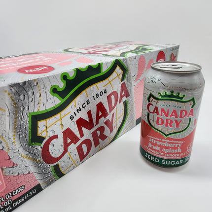 Canada Dry Fruit Splash Strawberry Zero Sugar 12pk 355ml